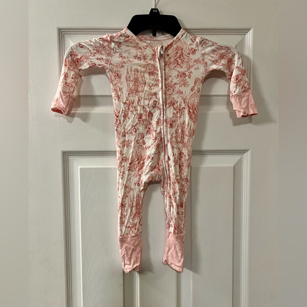 Posh Peanut Pink Bamboo Fairytale Romper 6-9 Months